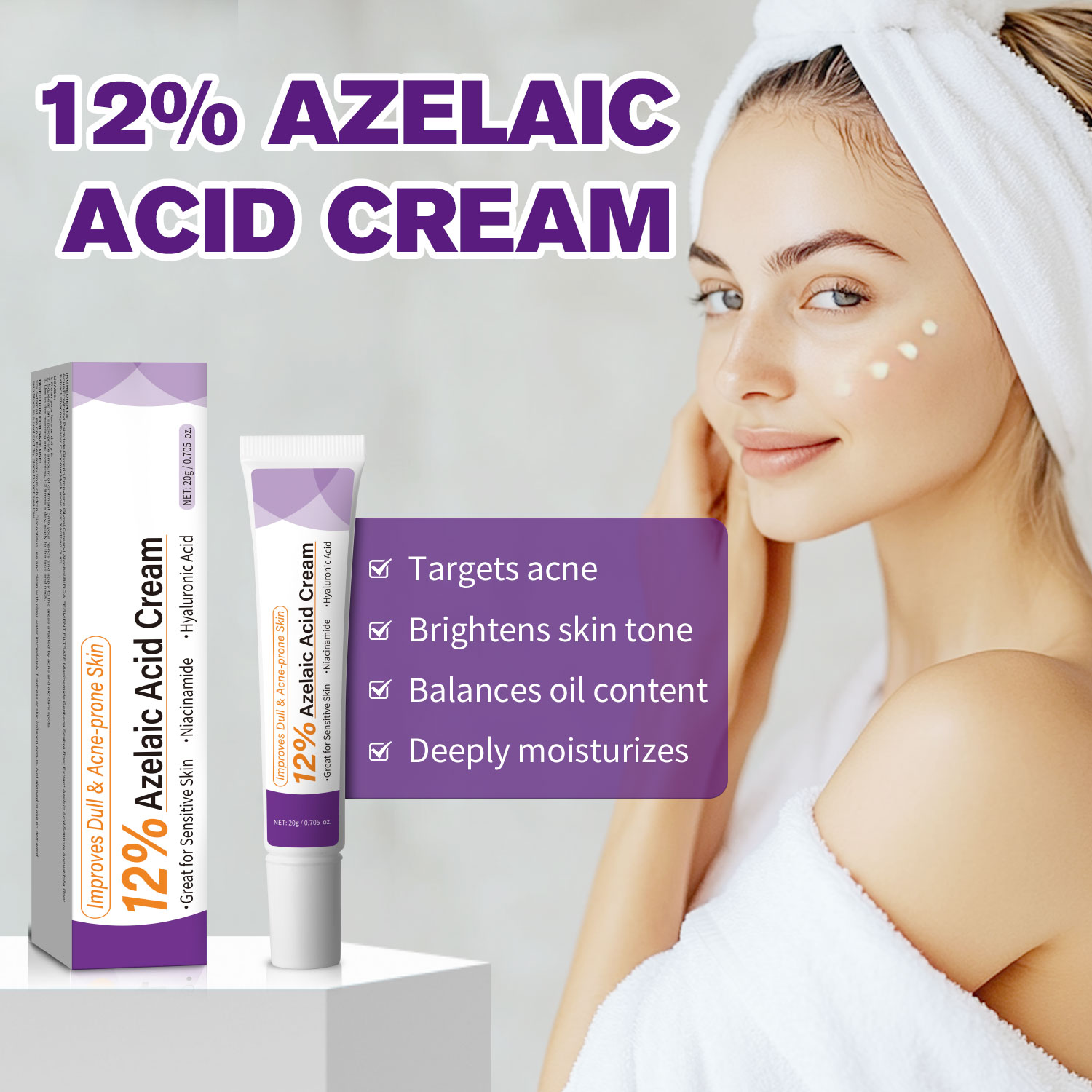 Mild Azelaic Acid Cream Improv - Azelaic Acid Serum recension och pris