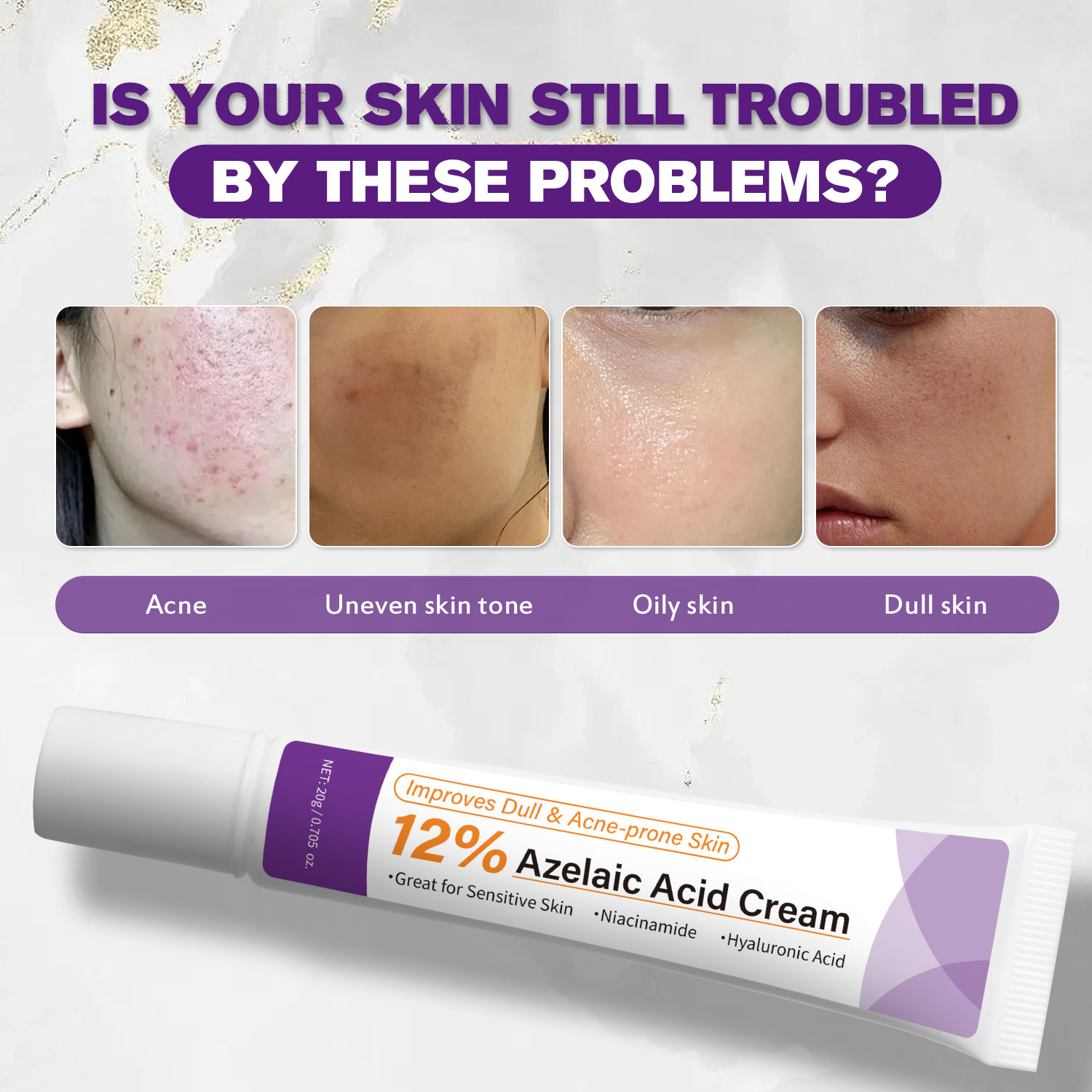 Mild Azelaic Acid Cream Improv - Azelaic Acid Serum recension och pris